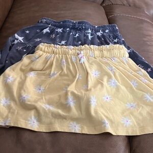 Floral and Star Patterned Skirt Sets Size 5